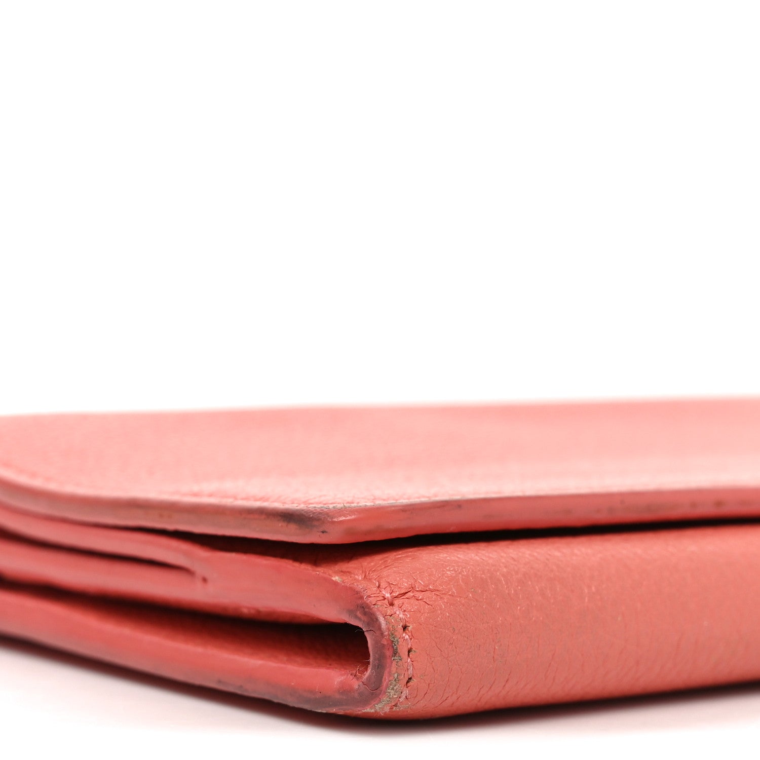 Grained Calfskin Essential Money Wallet Rose Jaipur