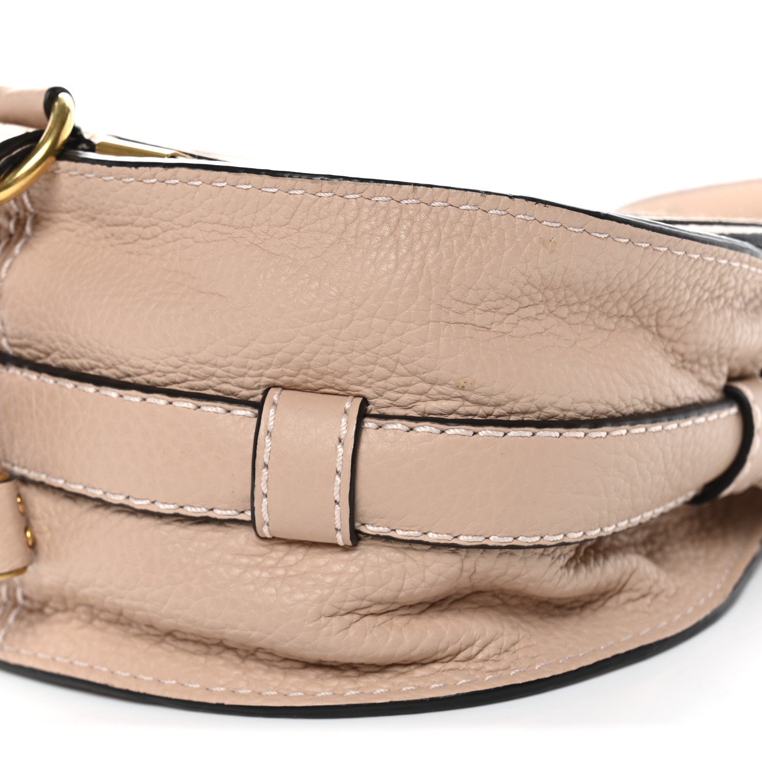 Grained Calfskin Small Marcie Saddle Bag Blossom Pink