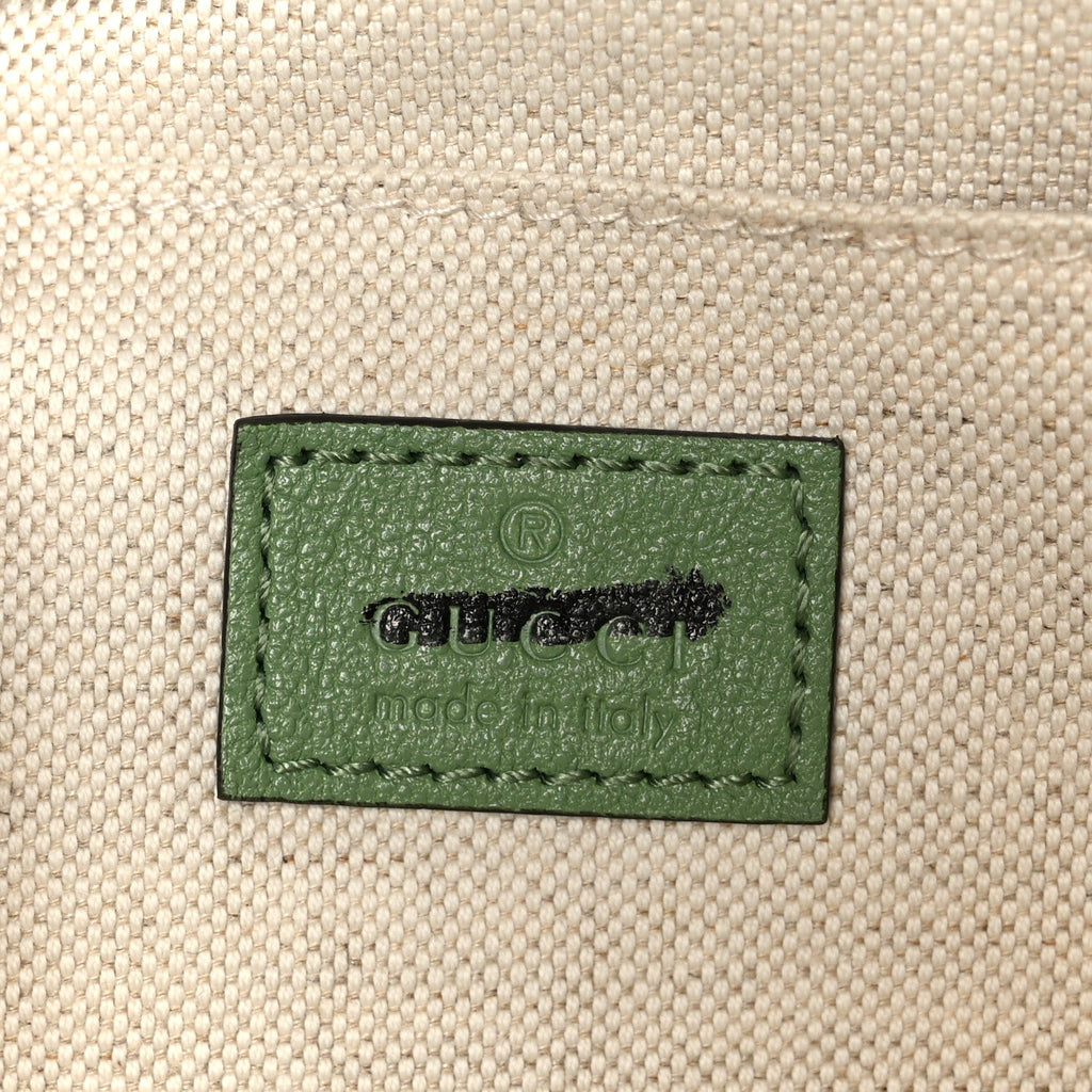 Sakai Be Green Calfskin Diagonal Stitched Small Blondie Shoulder Bag Light Green