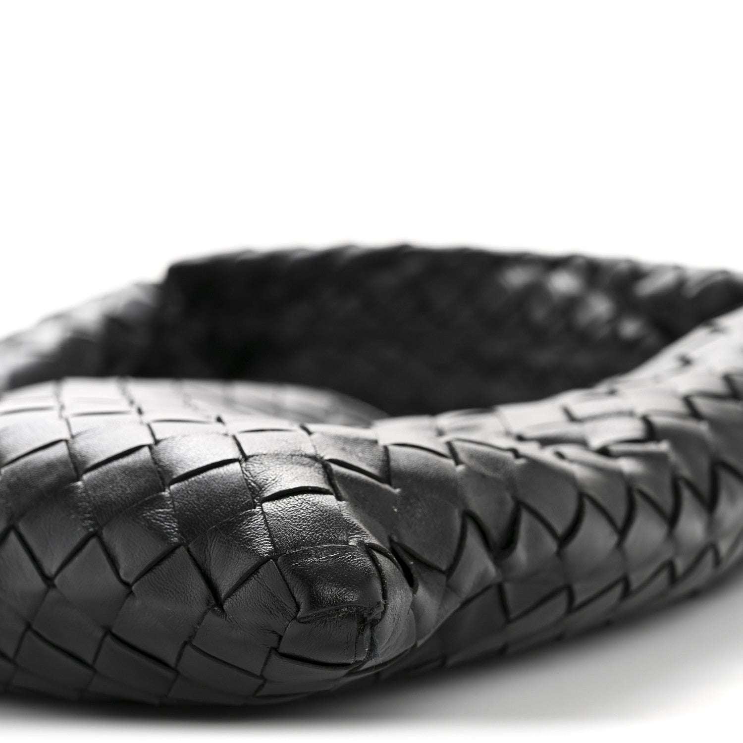 Calfskin Intrecciato Small Hop Black