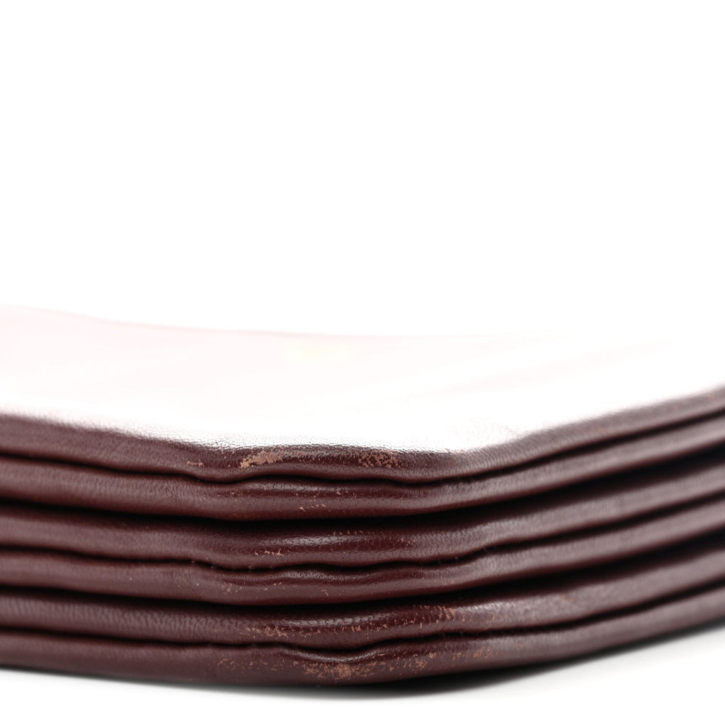Lambskin Small Trio Crossbody Bag Burgundy