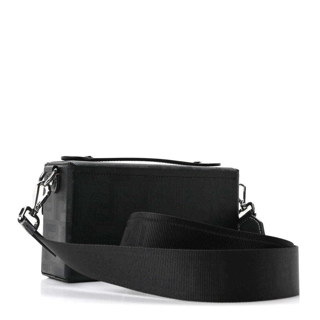 Vitello King FF Lines Embossed Baguette Soft Trunk Black