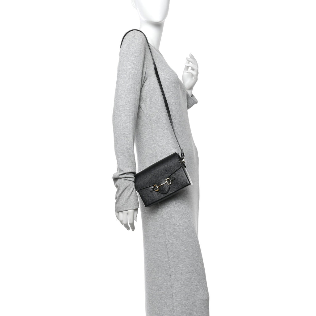 Calfskin Horsebit 1955 Shoulder Bag Black