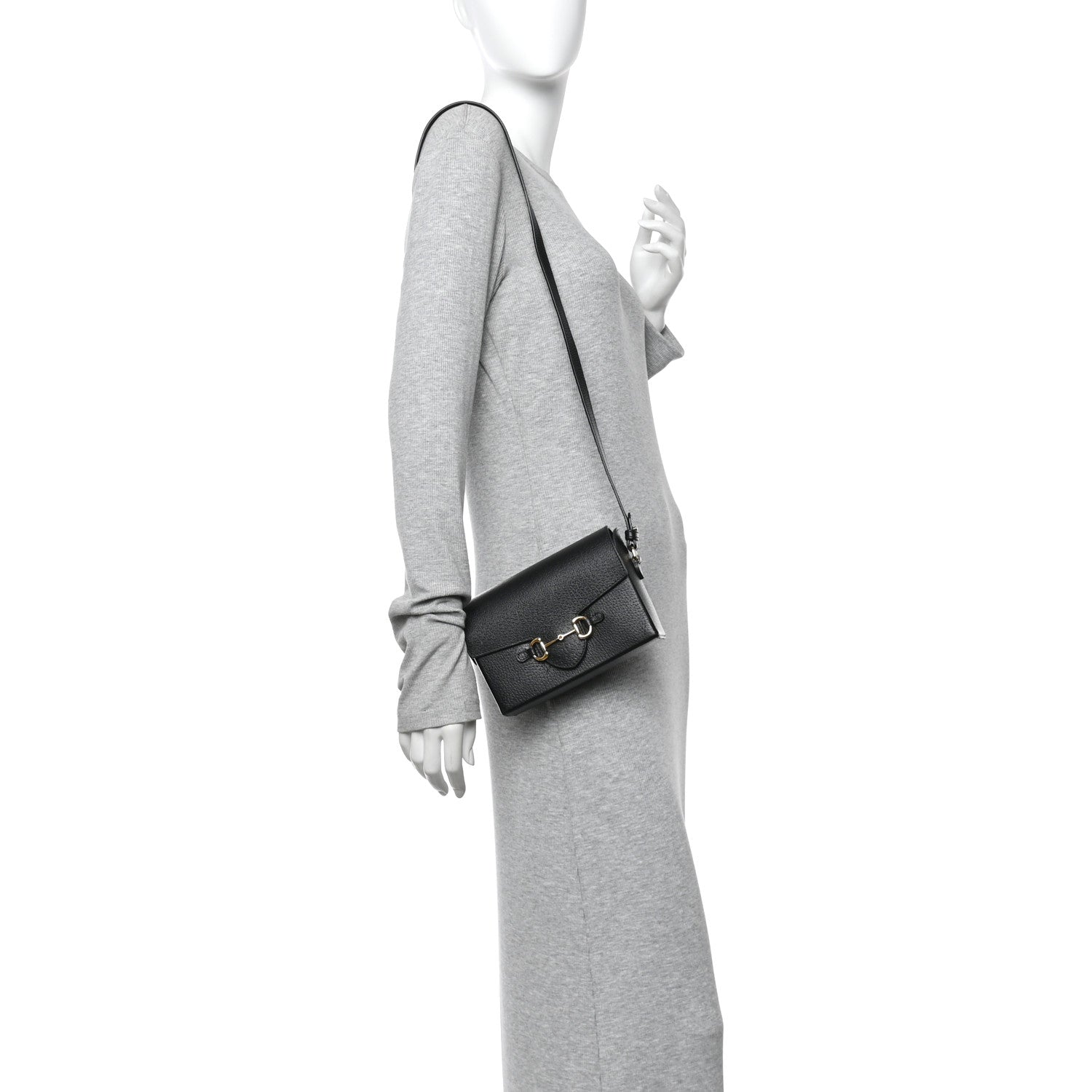 Calfskin Horsebit 1955 Shoulder Bag Black