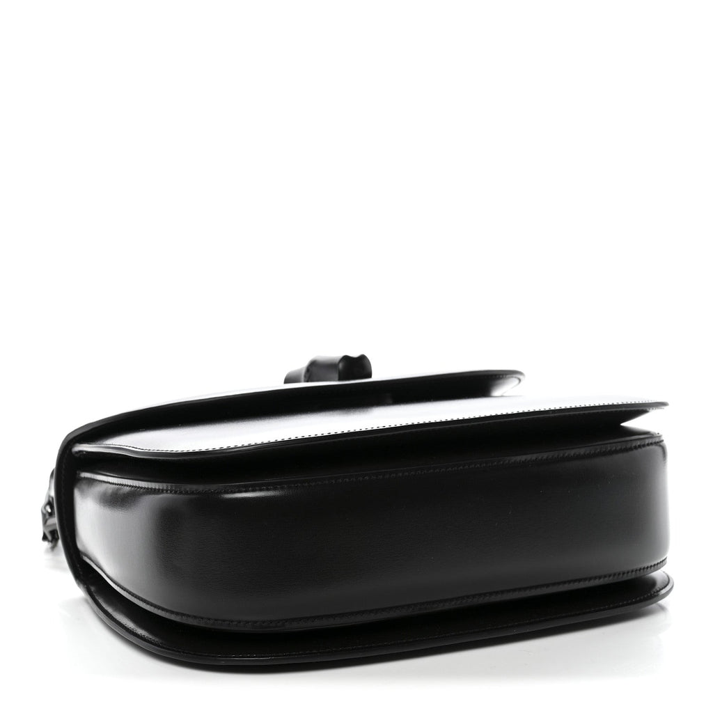 Boarded Dyana Lux Calfskin Web Monochrome Medium Bamboo 1947 Top Handle Bag Black