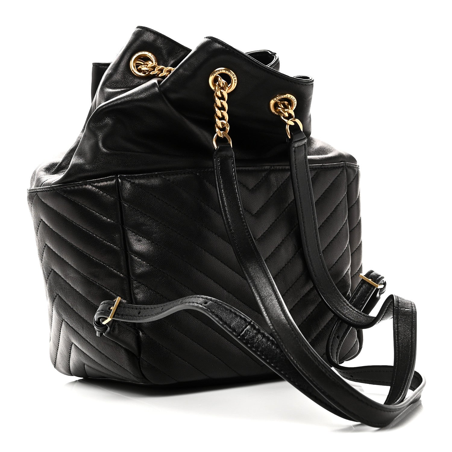 Lambskin Matelasse Monogram Joe Backpack Black