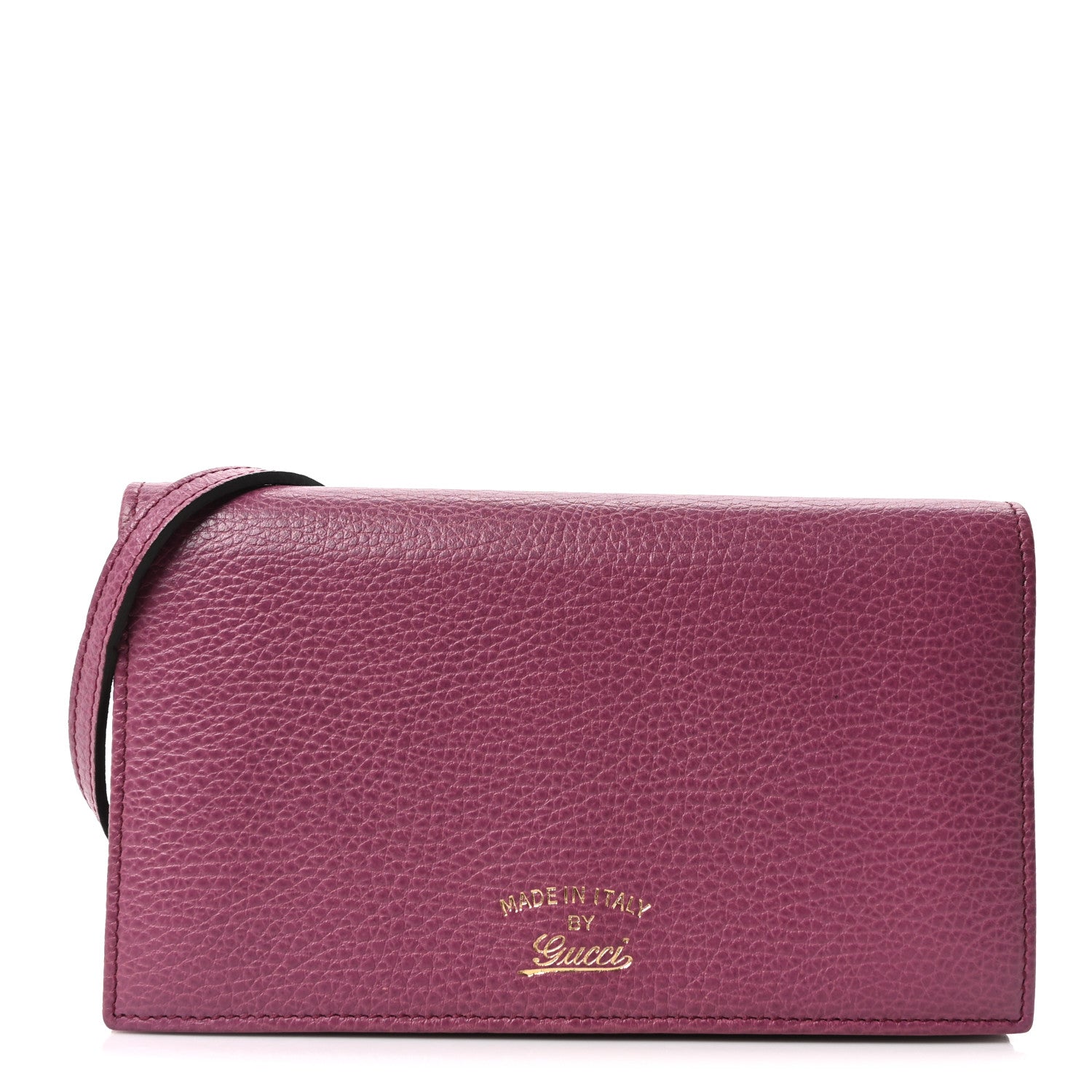 Dollar Calfskin Mini Swing Wallet Bag Purple