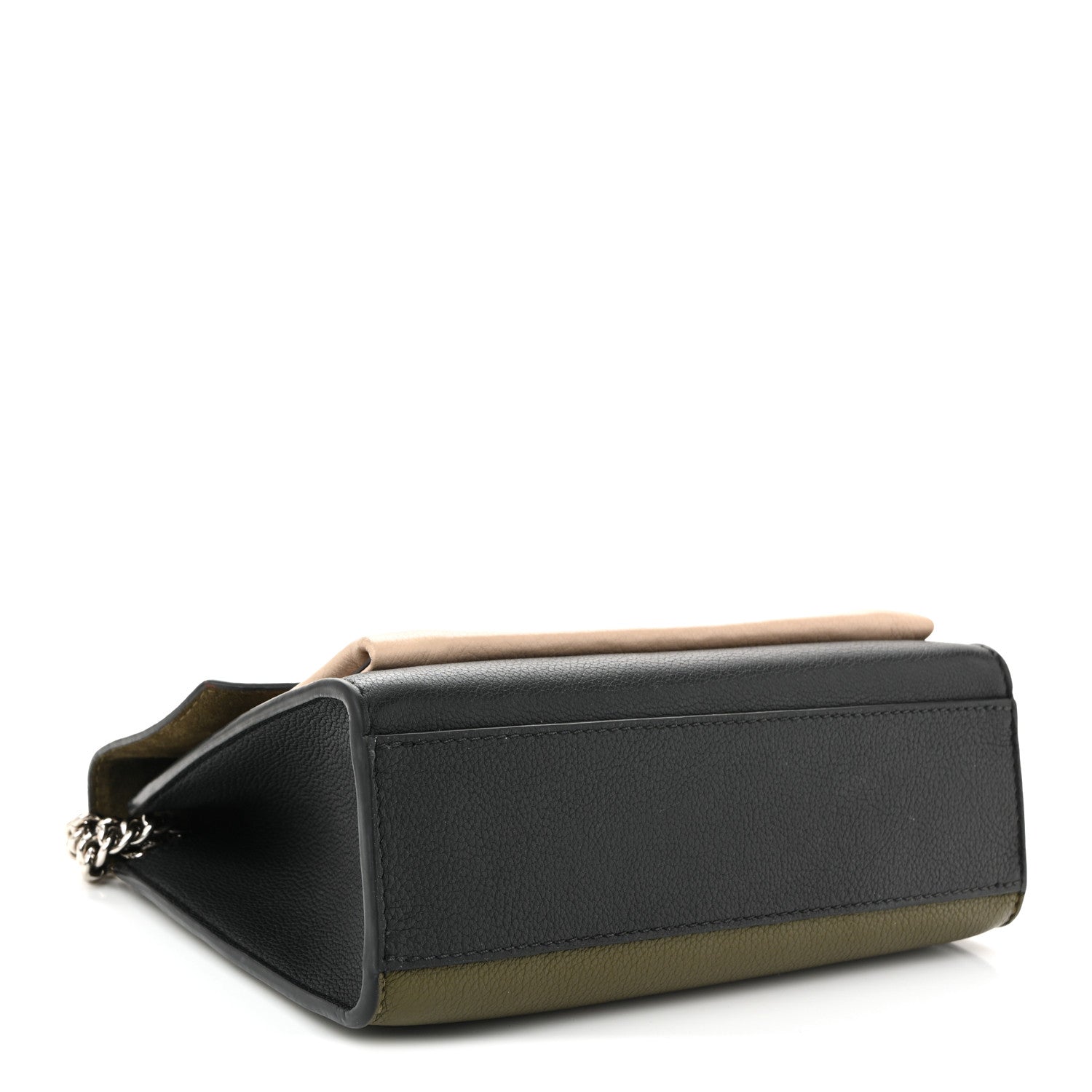 Soft Calfskin Mylockme Chain Bag BB Smokey Brown Green
