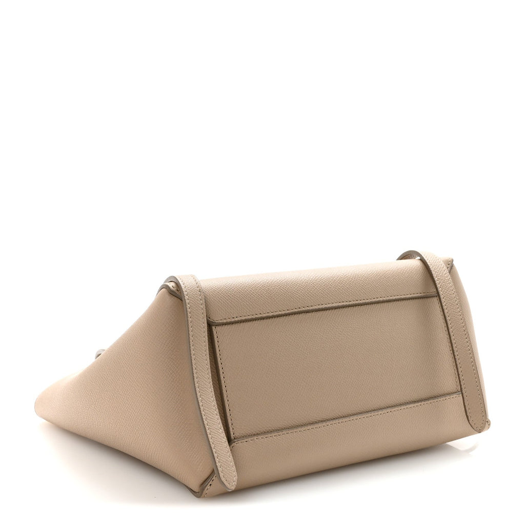 Grained Calfskin Micro Belt Bag Light Taupe