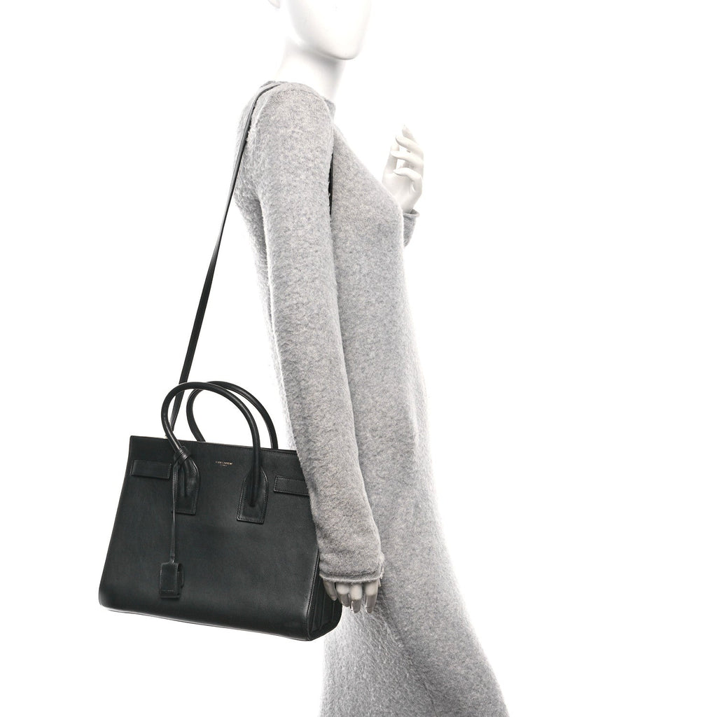 Calfskin Small Sac De Jour Black