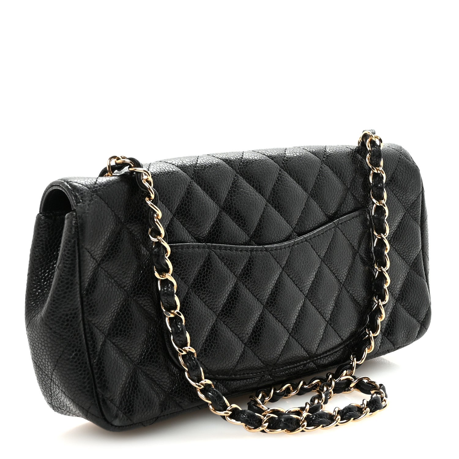 Caviar Quilted East West Flap Black