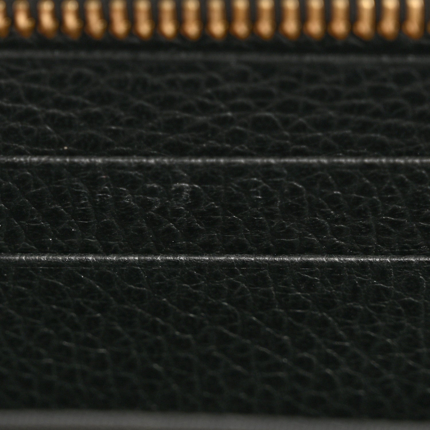 Dollar Calfskin GG Marmont Zip Around Wallet Black
