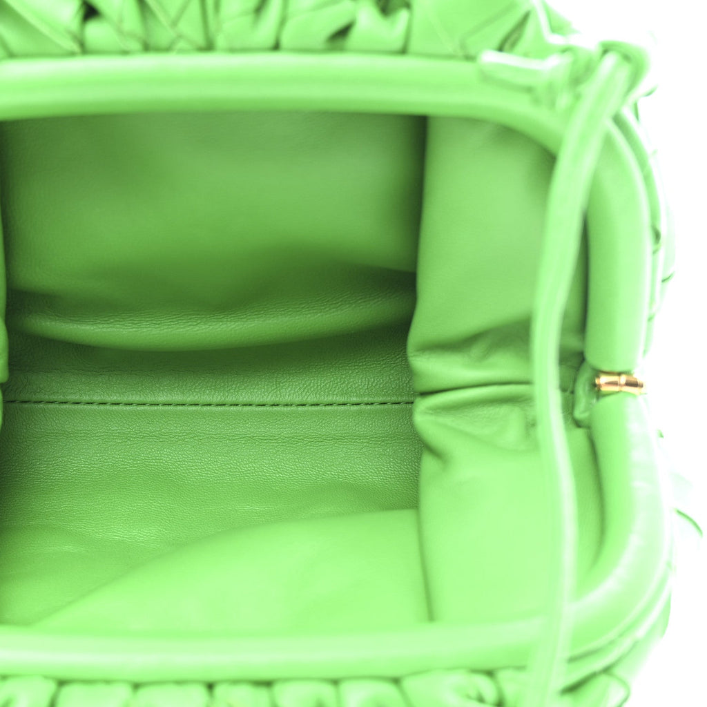 Nappa Intrecciato The Mini Pouch Clutch Parakeet