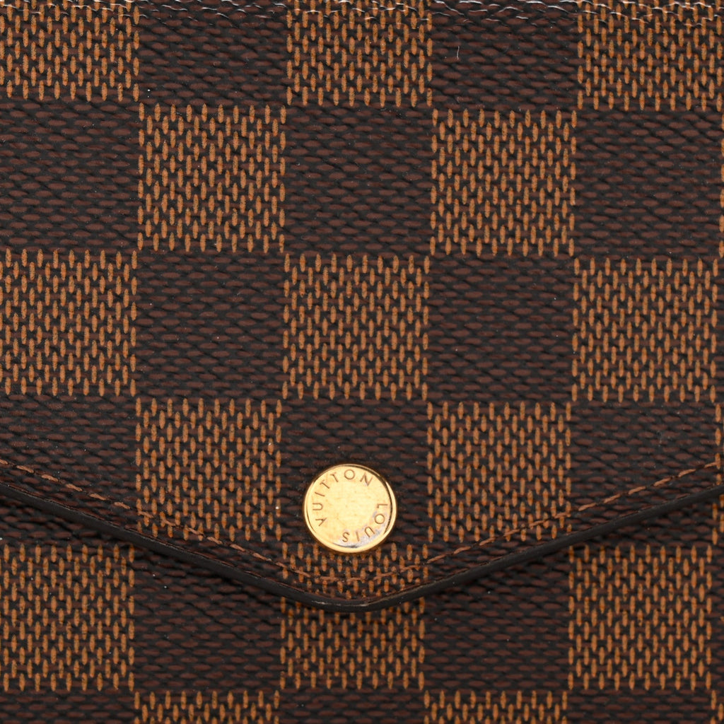 Damier Ebene Sarah Wallet NM Rose Ballerine
