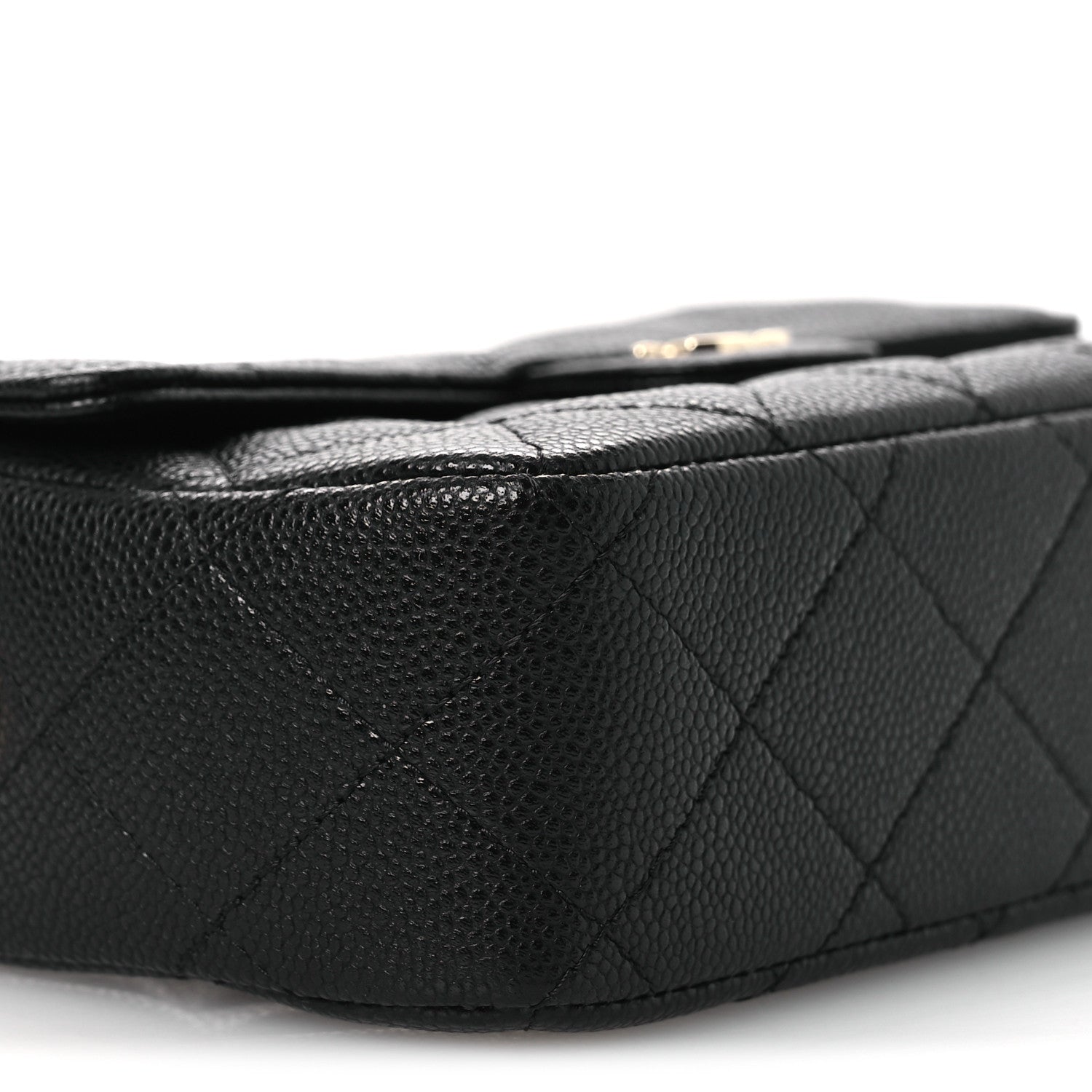 Caviar Quilted Chain Camera Bag Black