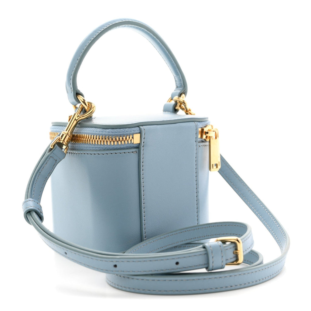 Smooth Calfskin Cuir Triomphe Mini Vanity Case California Blue