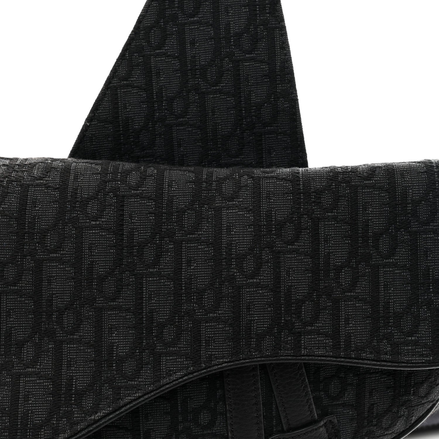 Oblique Mens Saddle Bag Black