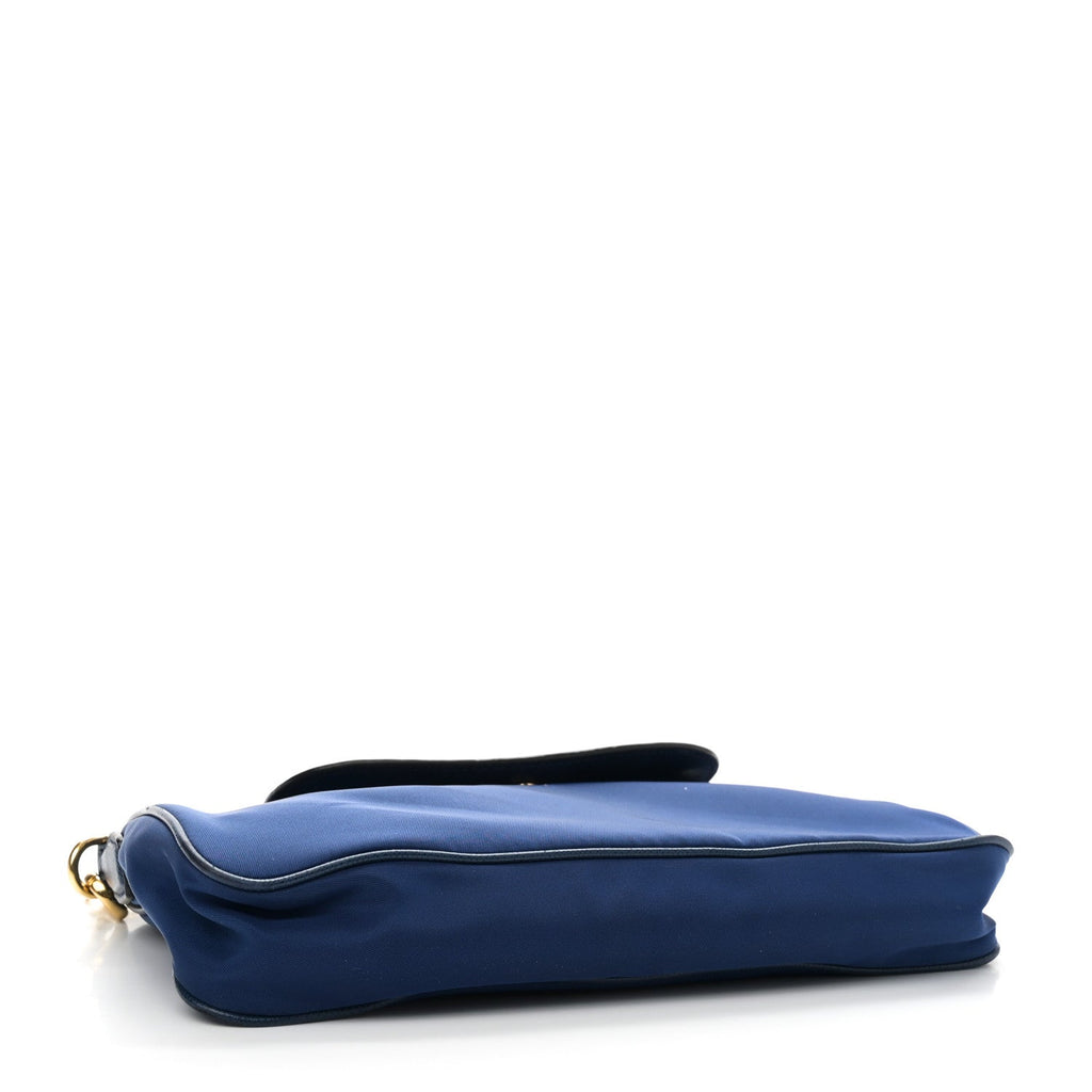 Tessuto Nylon Saffiano Crossbody Bag Bluette