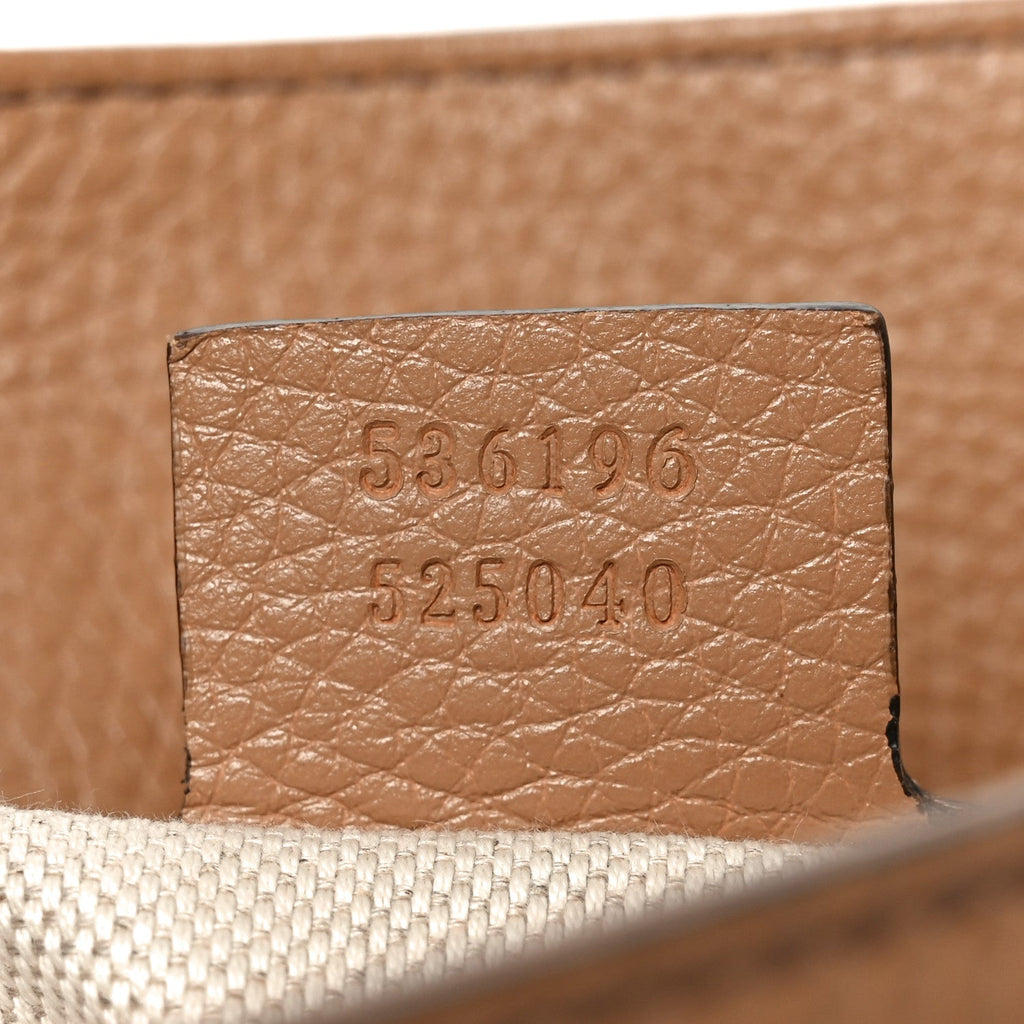 Pebbled Calfskin Medium Soho Chain Shoulder Bag Camelia