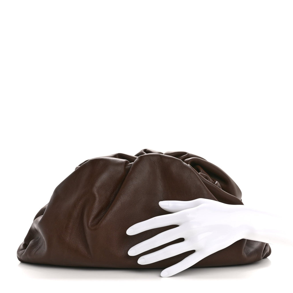 Smooth Butter Calf The Pouch Oversized Clutch Brownie