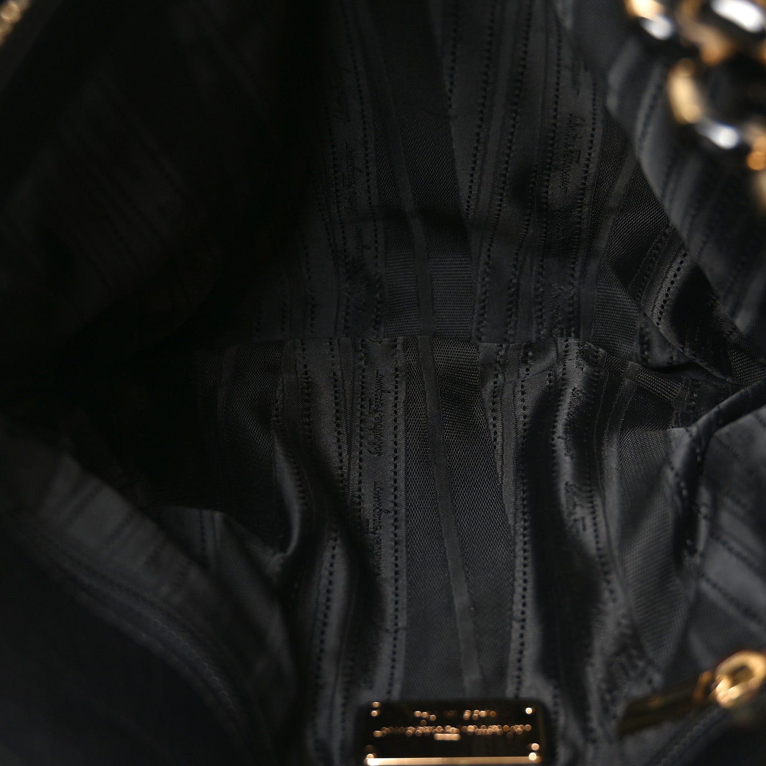 Calfskin Chain Tote Black
