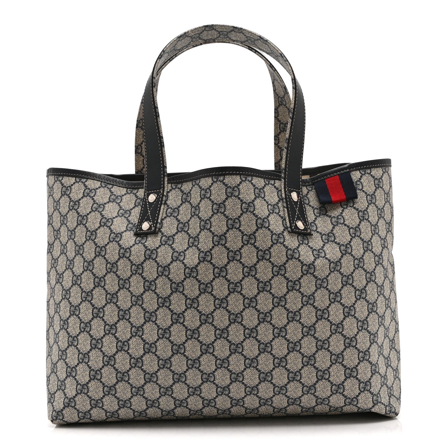 GG Plus Monogram Medium Signature Web Loop Tote Navy