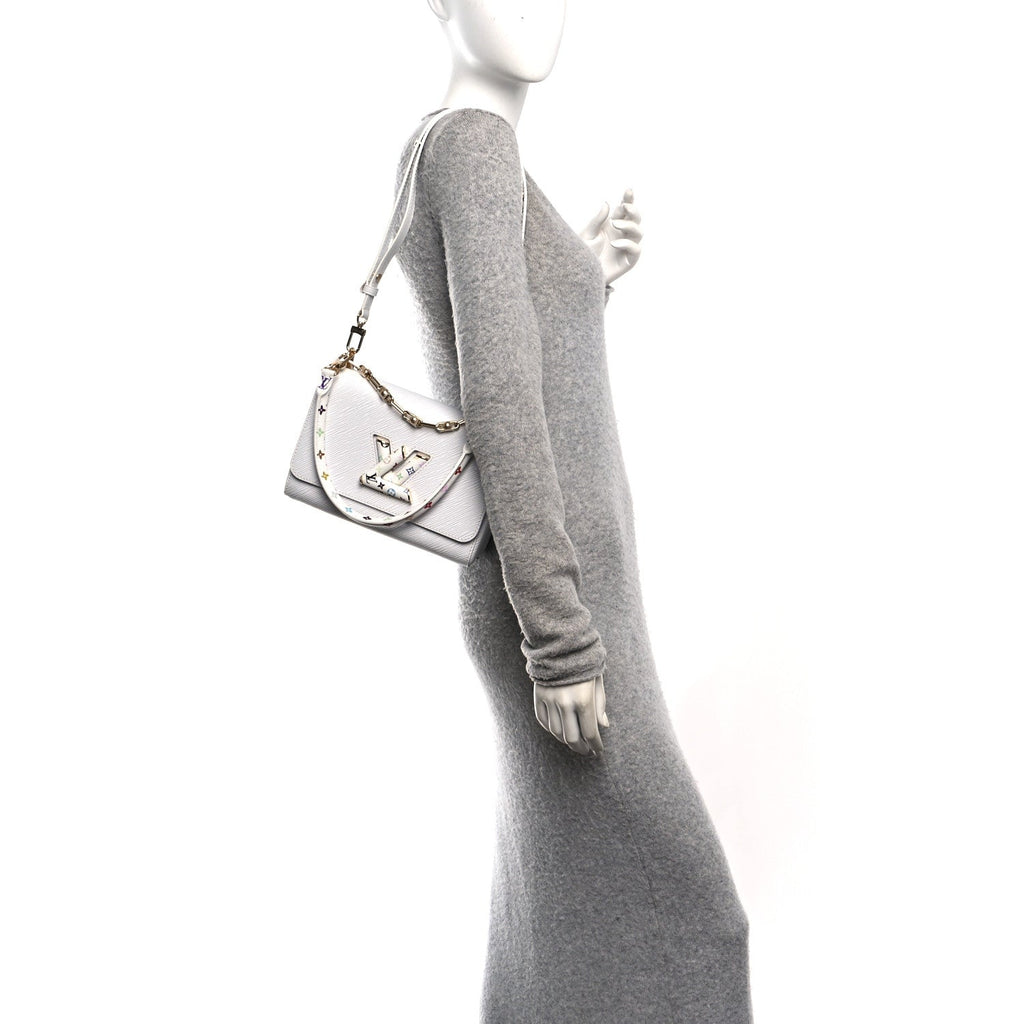 LV X TM Epi Twist MM Slim Shoulder Bag White