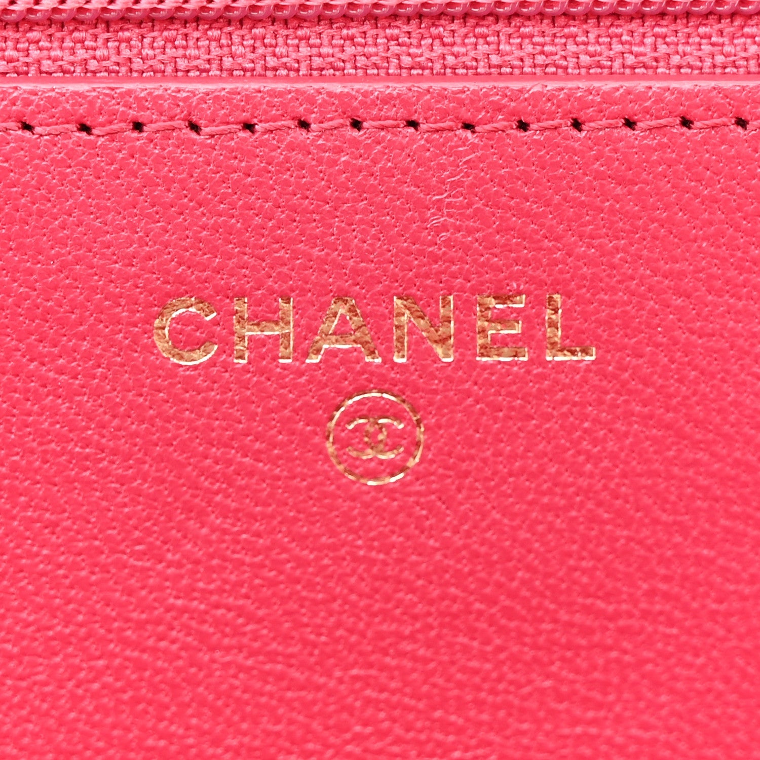 Sheepskin Chevron Quilted Vintage Mademoiselle Wallet On Chain WOC Dark Pink