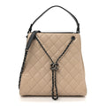 Caviar Quilted Medium CC Bucket Bag Beige