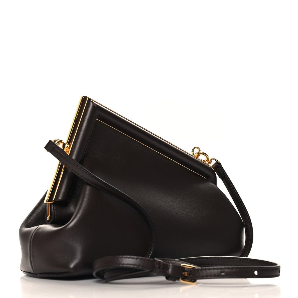 Shiny Nappa Small Fendi First Chocolate