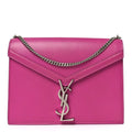Smooth Calfskin Monogram Cassandra Clasp Bag Electric Fuchsia