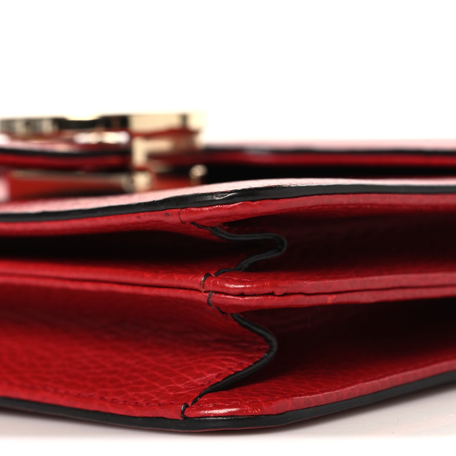 Dollar Calfskin Small Interlocking G Shoulder Bag Red