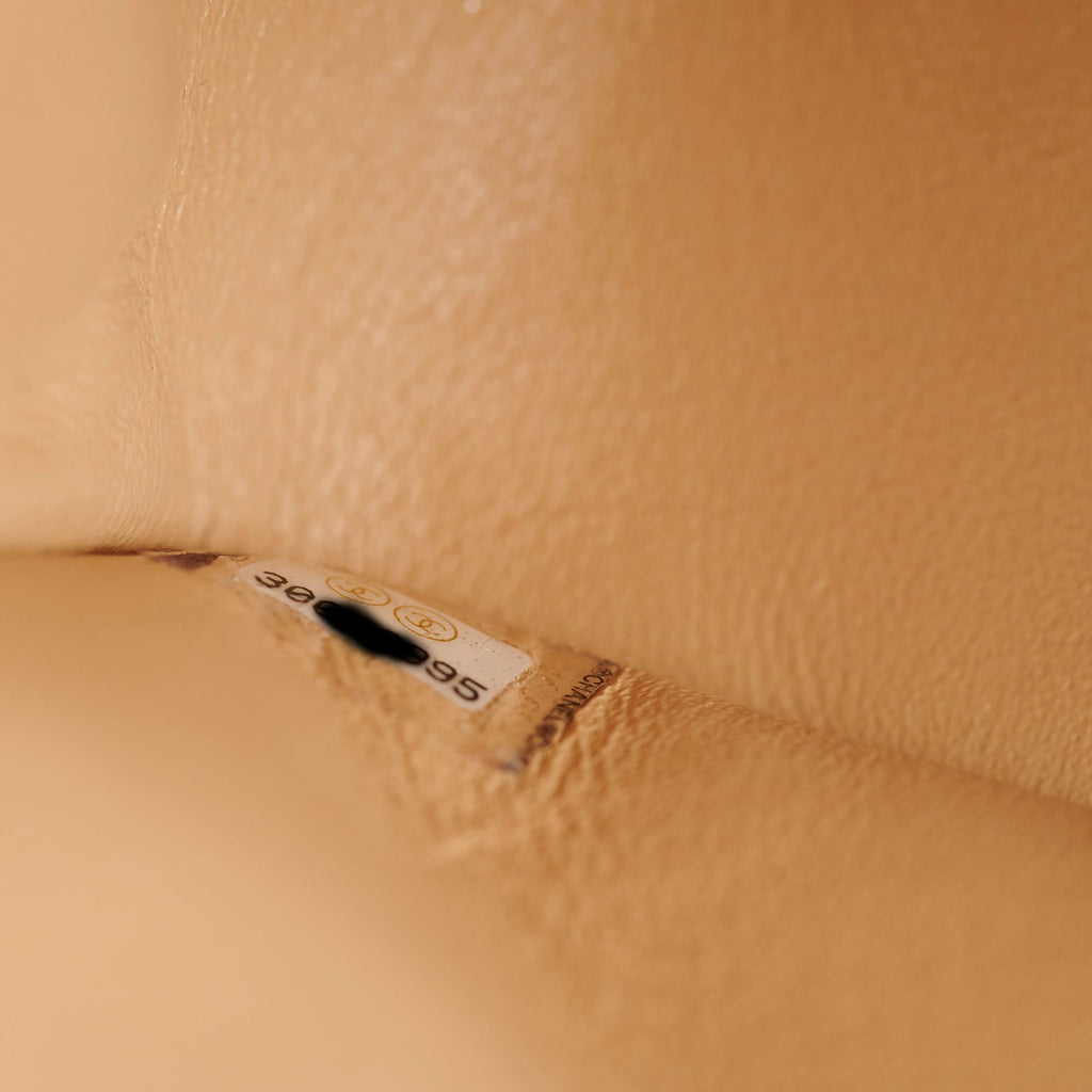 Chanel Medium/Large Caviar Double Classic Flap Beige