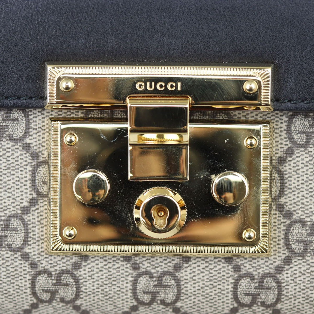 Gucci GG Supreme Padlock Small Shoulder Bag