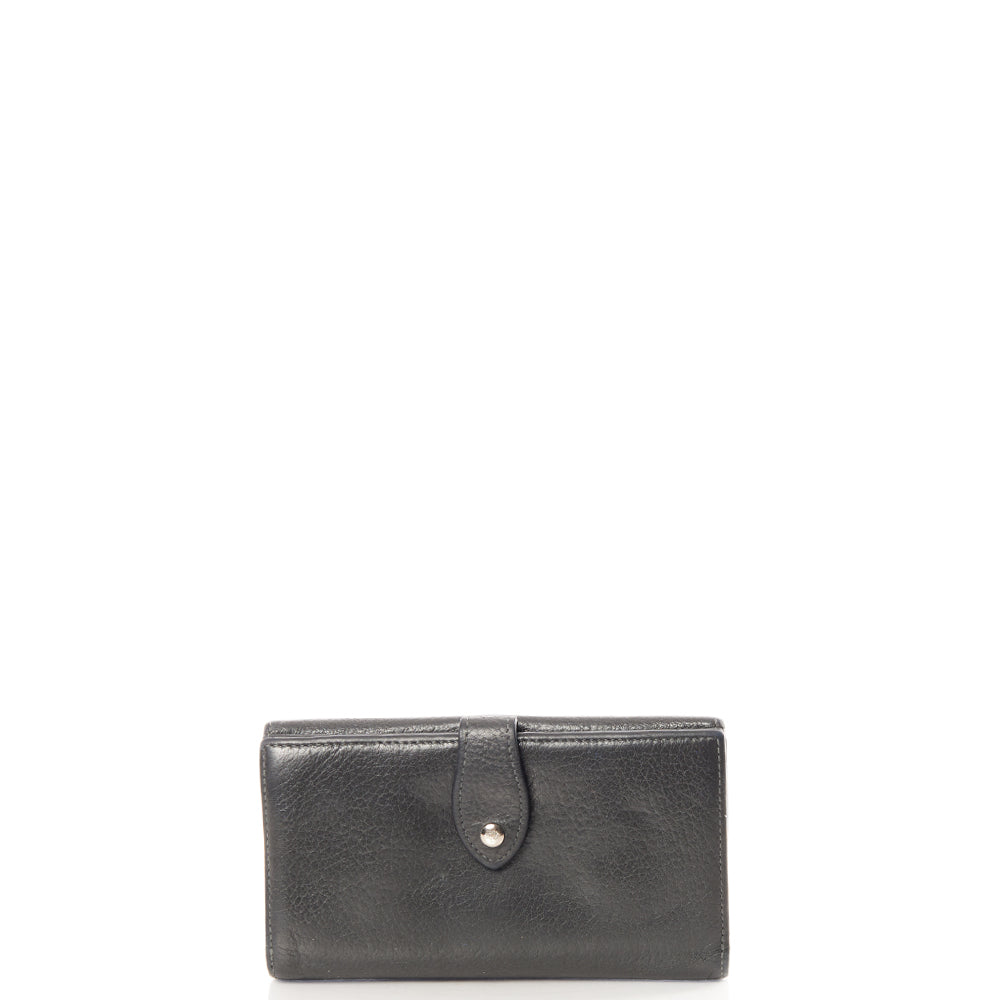 Mulberry Purse Wallet in Black, Calfskin Leather