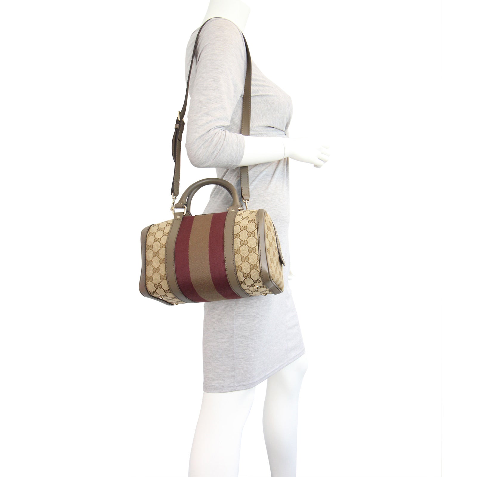 Gucci Vintage Web Original GG Boston Bag Small