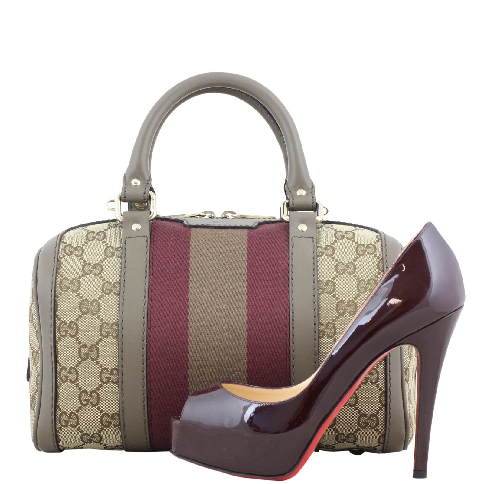 Gucci Vintage Web Original GG Boston Bag Small