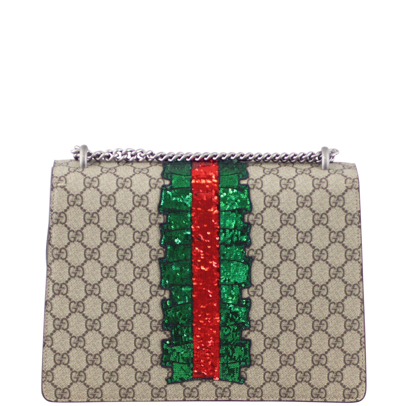 Gucci Dionysus GG Supreme Embellished Shoulder Bag Medium