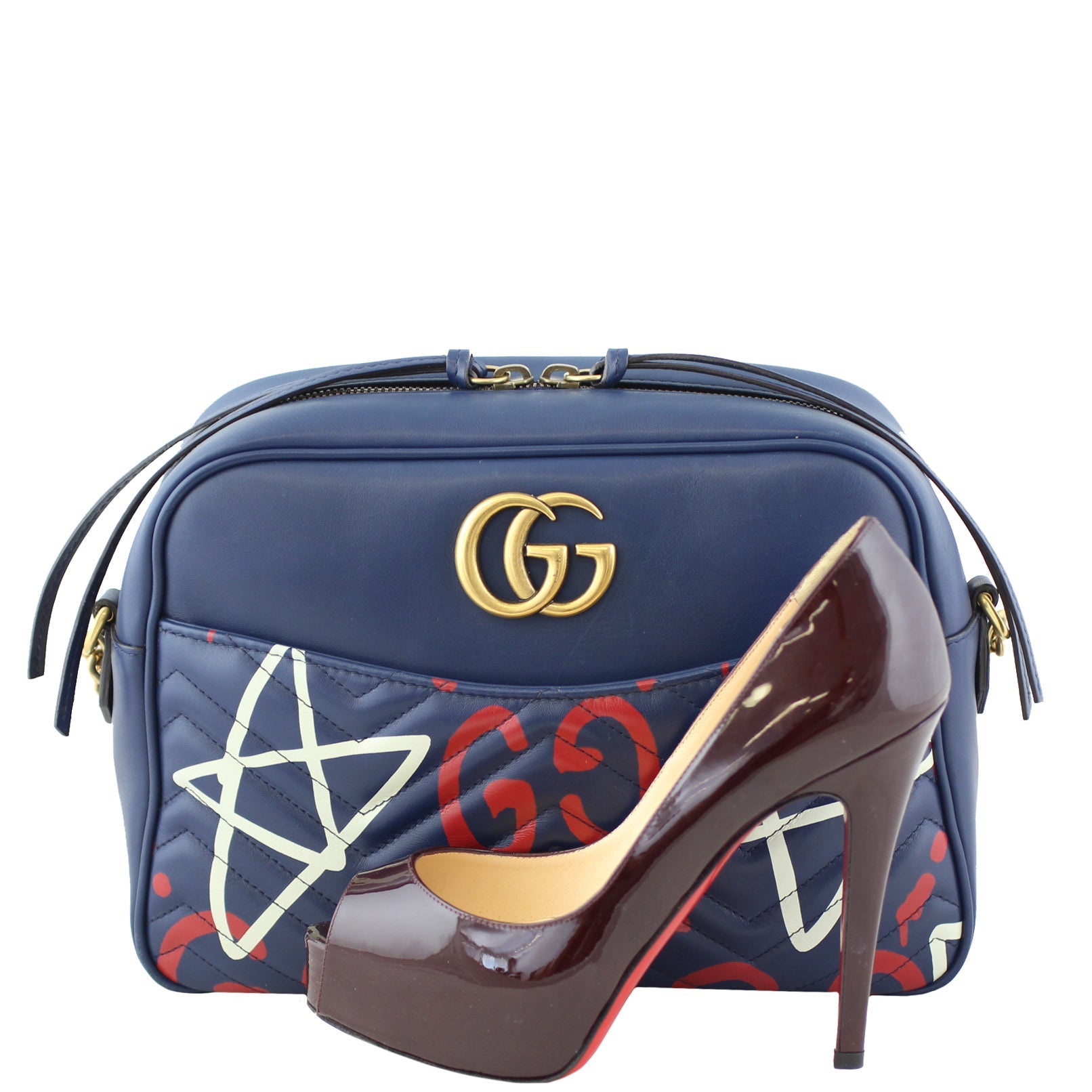 Gucci GG Marmont GucciGhost Medium Camera Bag