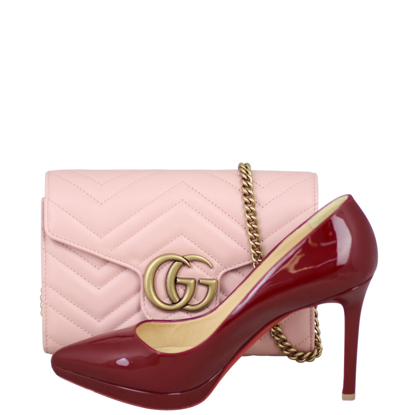 Gucci GG Marmont Matelasse Chain Wallet