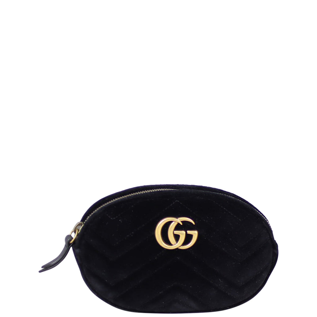 Gucci GG Marmont Matelasse Velvet Belt Bag