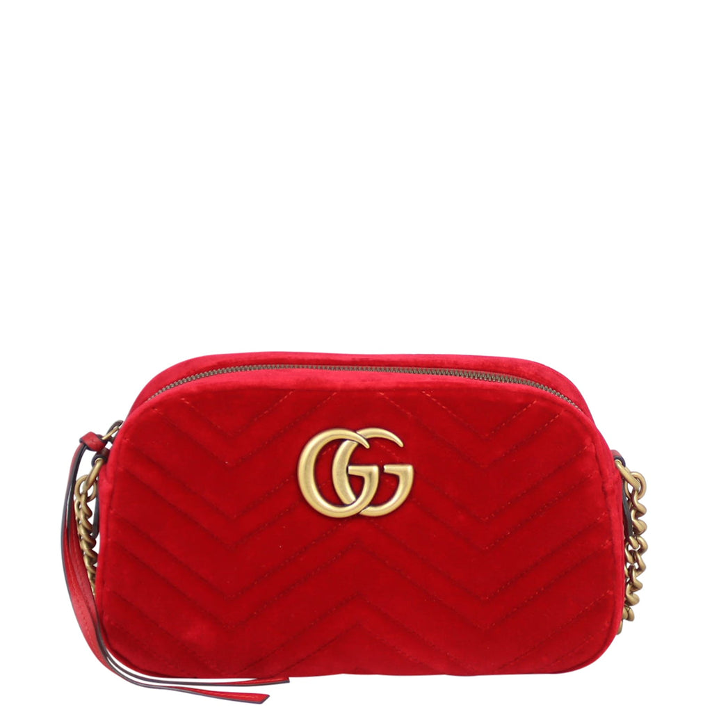 Gucci GG Marmont Small Velvet Camera Bag