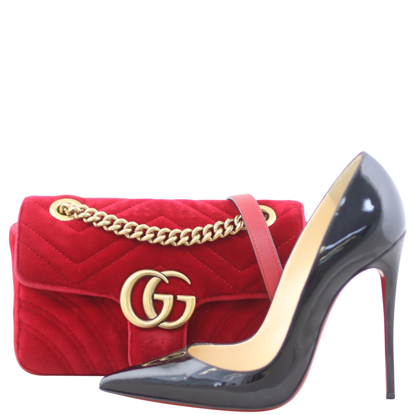 Gucci GG Marmont Velvet Mini Shoulder Bag