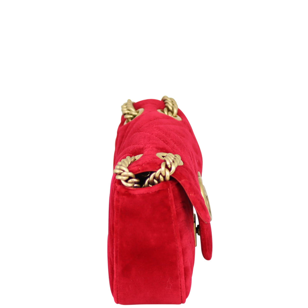 Gucci GG Marmont Velvet Mini Shoulder Bag