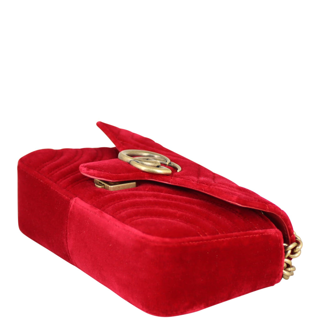 Gucci GG Marmont Velvet Mini Shoulder Bag