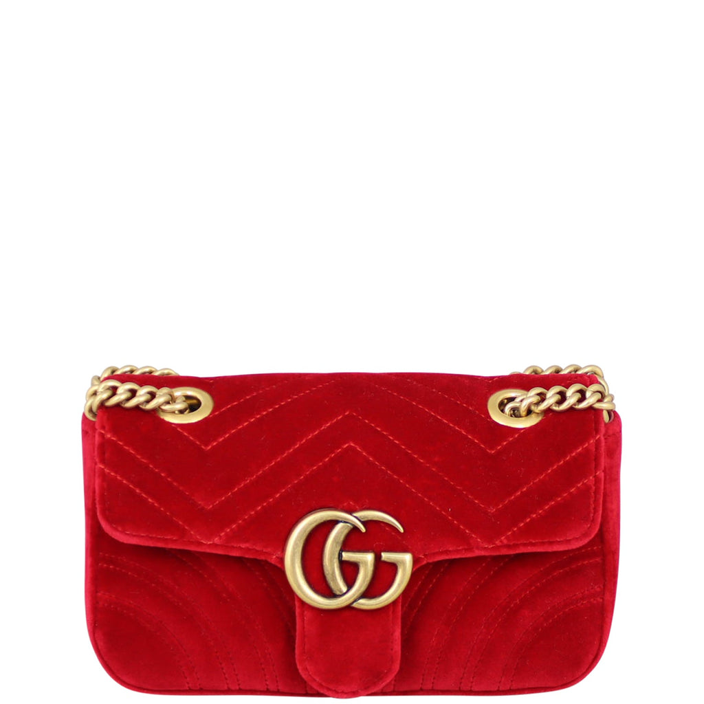 Gucci GG Marmont Velvet Mini Shoulder Bag
