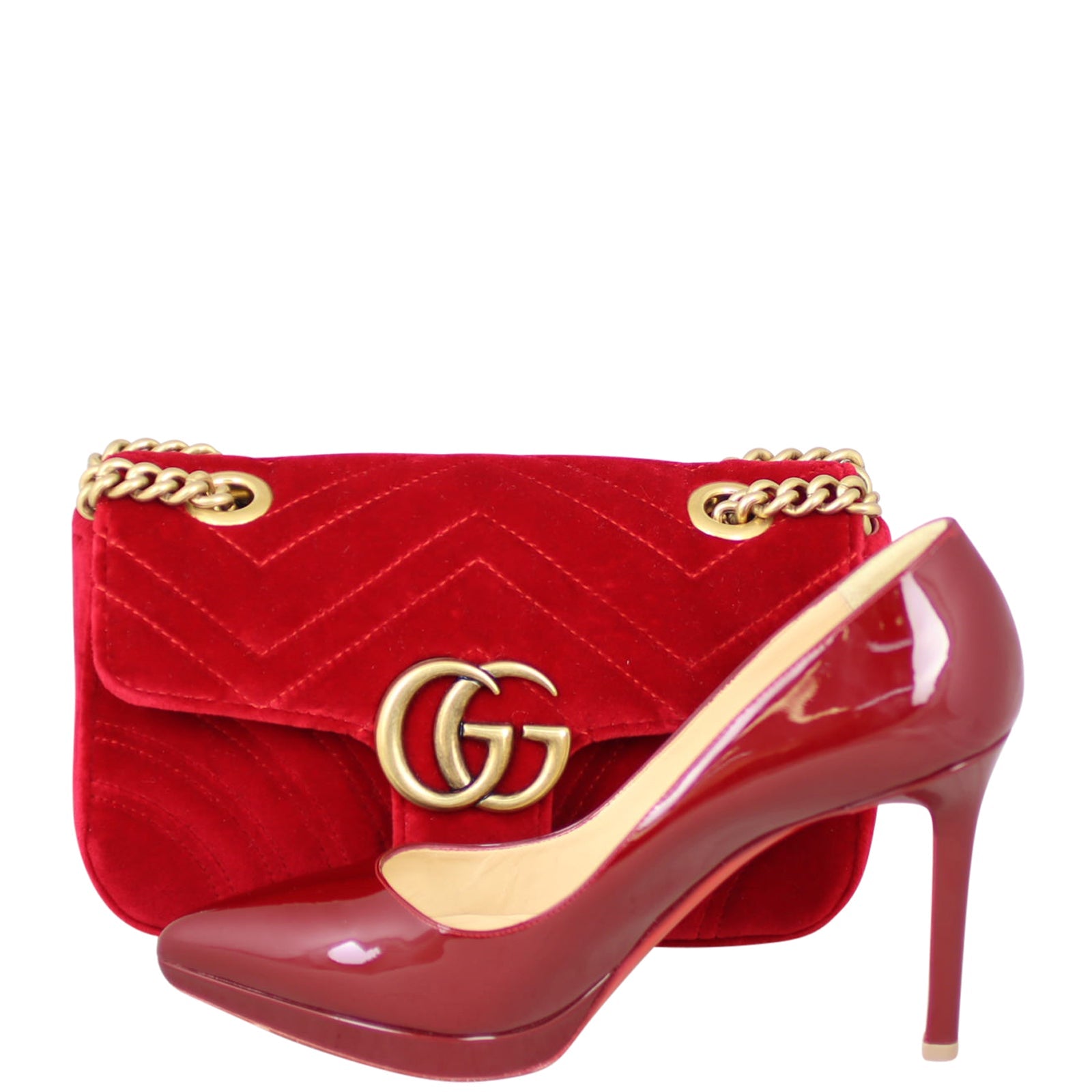 Gucci GG Marmont Velvet Mini Shoulder Bag
