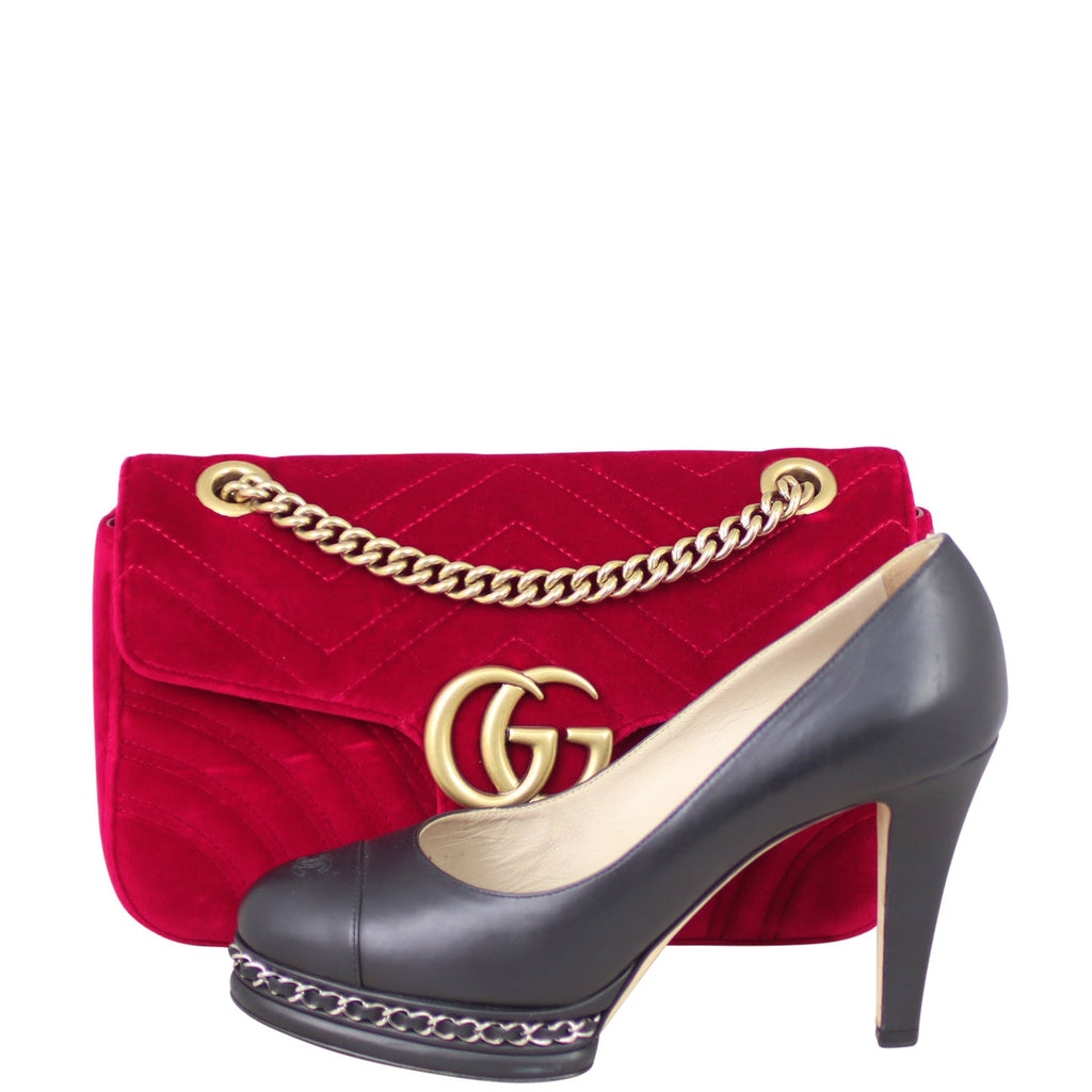 Gucci GG Marmont Velvet Small Shoulder Bag