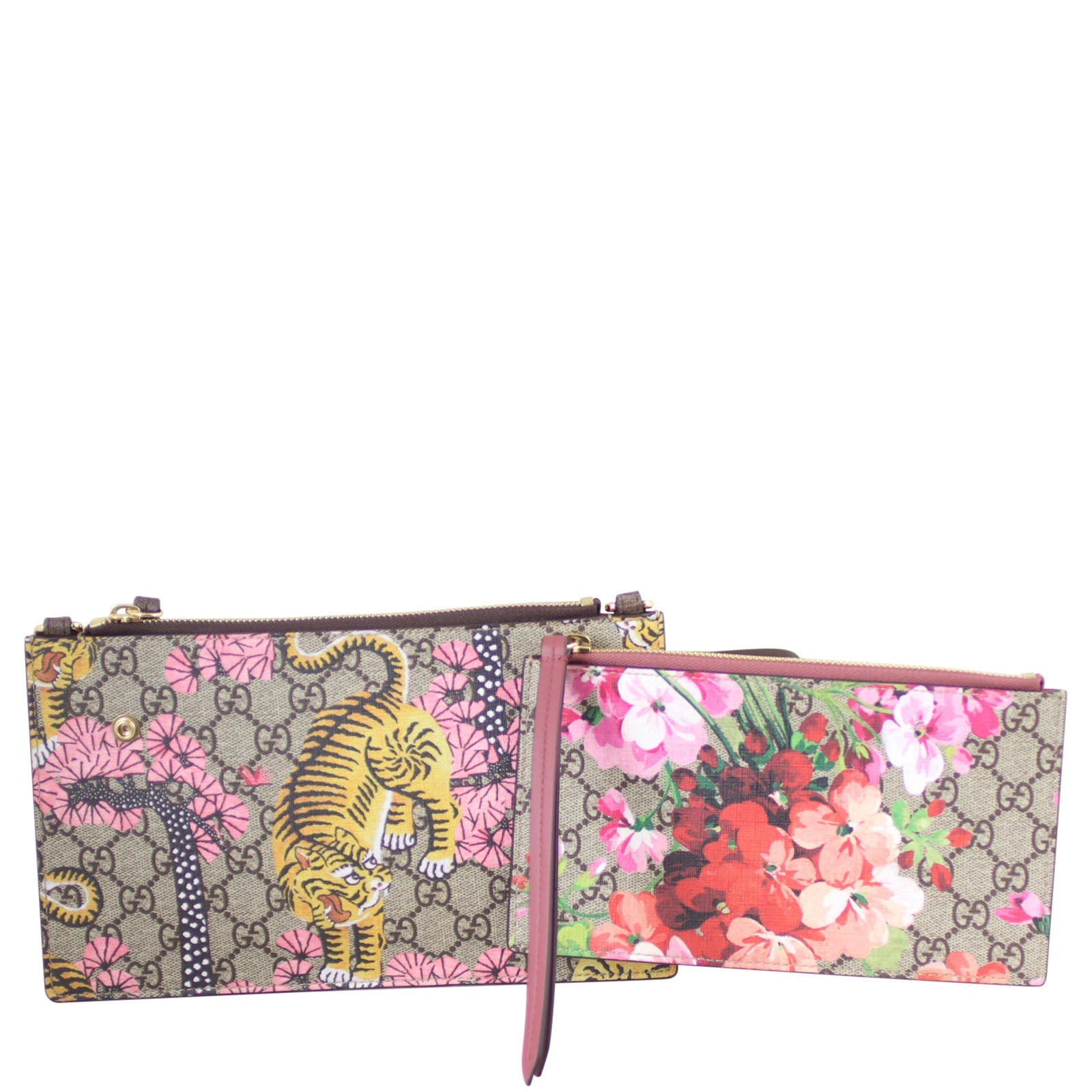 Gucci GG Supreme Bengal Blooms Dual Pouch Shoulder Bag