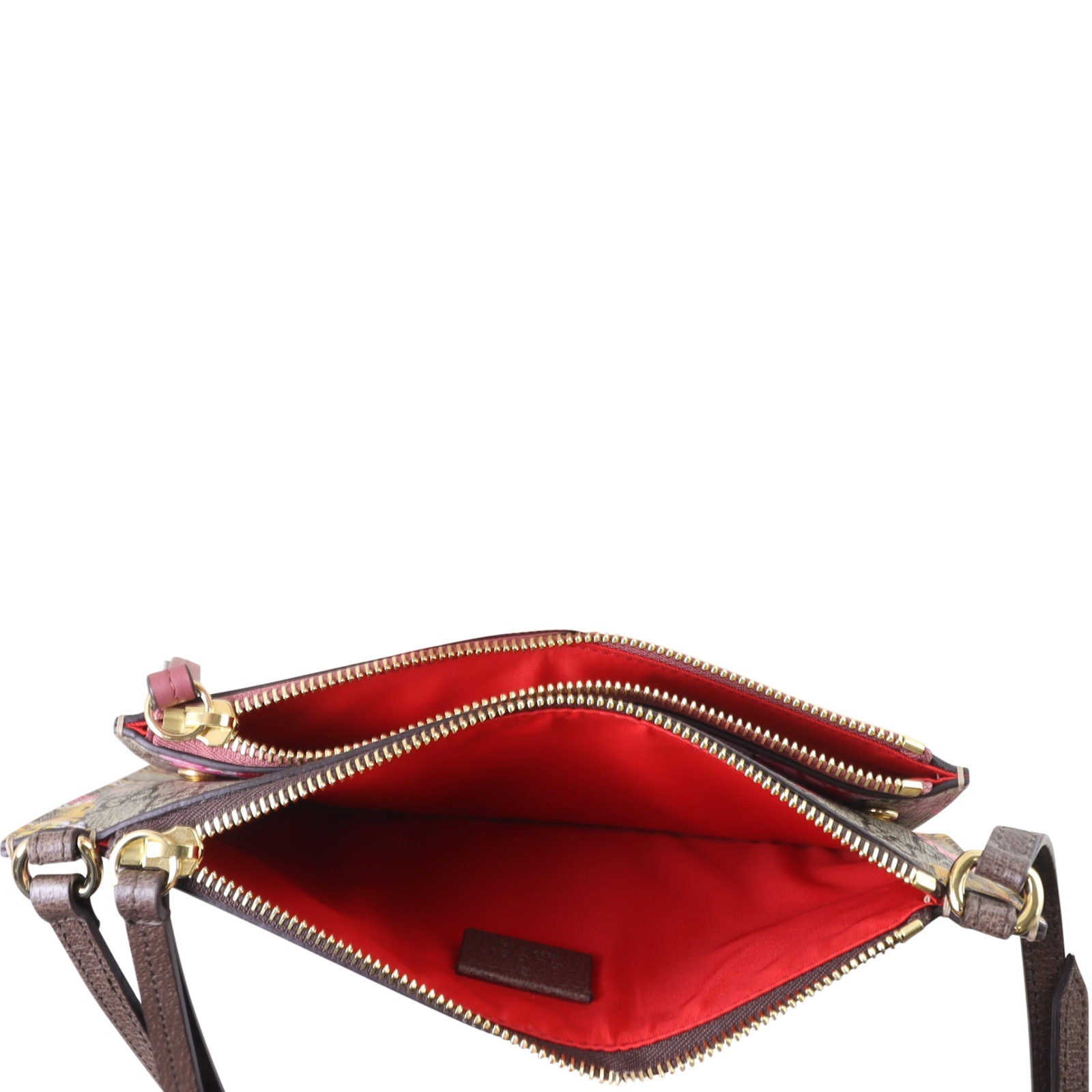 Gucci GG Supreme Bengal Blooms Dual Pouch Shoulder Bag